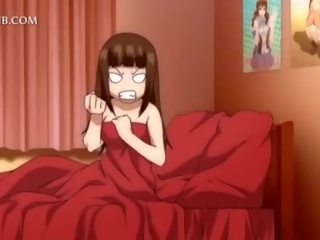 3d hentai dame blir fitte knullet opp skjørtet i seng